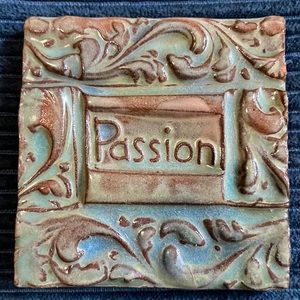 PASSION TileSmile 3x3 Decorative Handmade Ceramic Green Blue Tile
